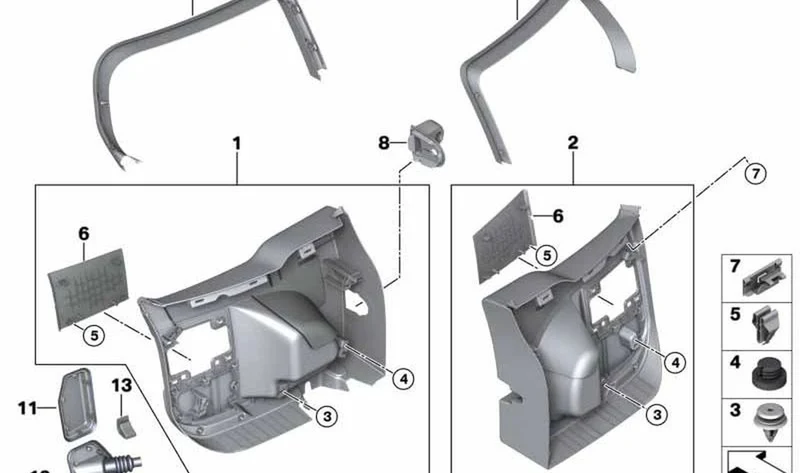 Tapa de mantenimiento lámparas izquierda externa OEM 51417363849 para MINI Clubman F54, F54 LCI. Original MINI.