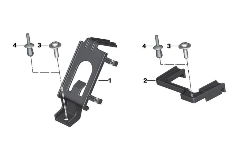 Soporte de unidad de mando telemático OEM 65788356928 para motos BMW F750GS, F850GS, F900R, F900XR, F800GS... y más. Original BMW Motorrad.