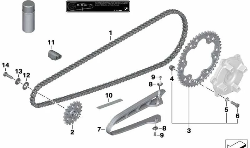 Casquillo con collar OEM 23007699377 para BMW F700GS, F800GS, F800R, G650GS... y más. Original BMW Motorrad.
