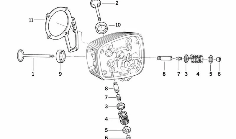 Junta de culata 4 capas OEM 11121342592 para motos BMW R 850 R, R 850 RT. Original BMW Motorrad.