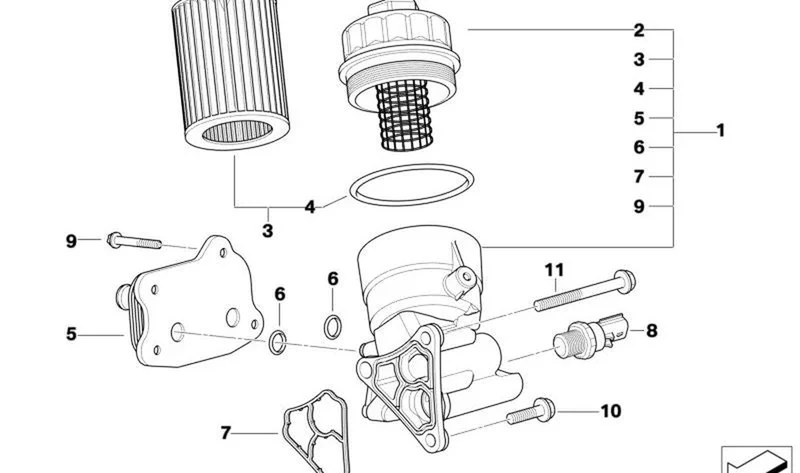 Junta de aceite OEM 11427509211 para MINI R50, R52, R53. Original MINI.