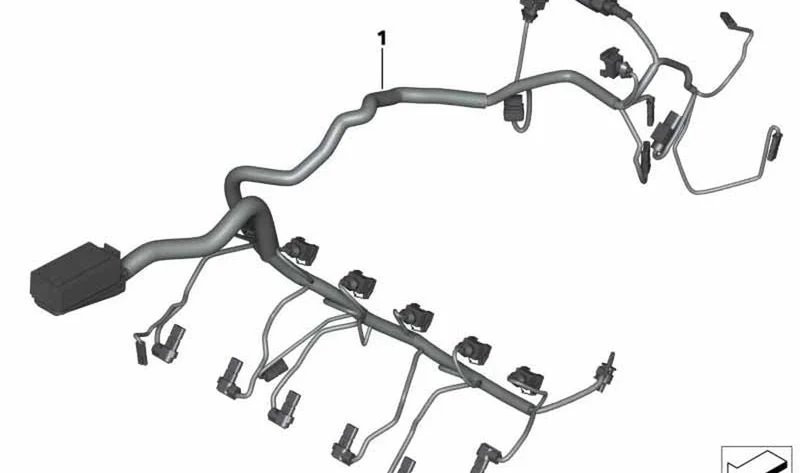 Mazo de cables motor OEM 12518563043 para motos BMW K1600GT, K1600GTL, K1600Bagger. Original BMW Motorrad.