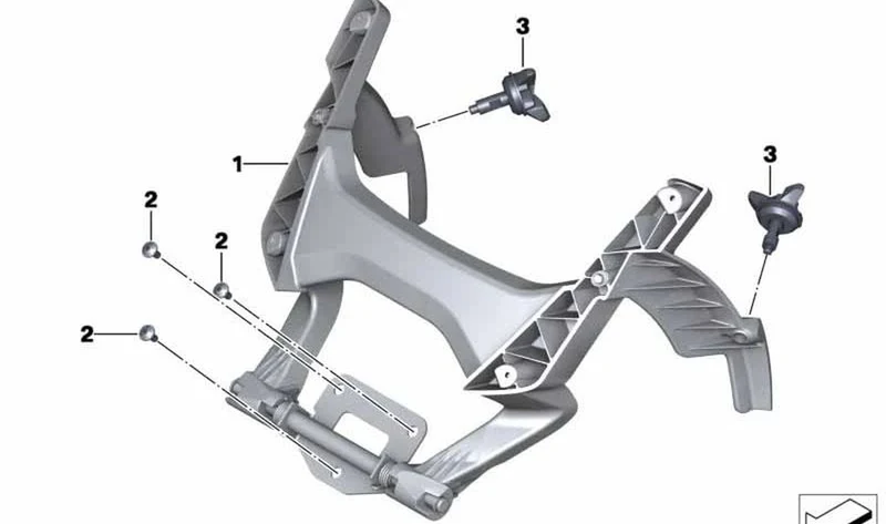 Regulación de parabrisas mecánica OEM 46637725119 para motos BMW C 600 Sport, C 650 Sport. Original BMW Motorrad.
