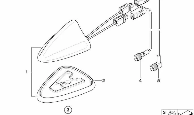 Cable antena GPS OEM 61126923216 para MINI R50, R53 (09/2000 - 11/2006). Original MINI.
