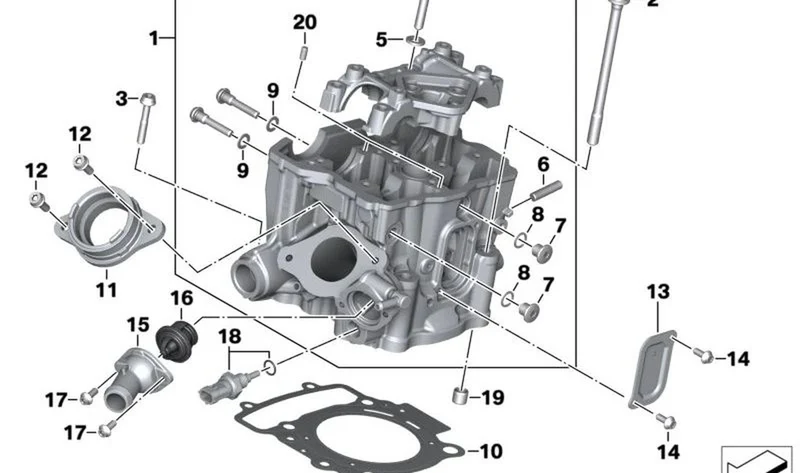 Tornillo de pasador OEM 07129903893 para motos BMW S 1000 RR, K 1600 GT, F 850 GS... y más. Original BMW Motorrad.