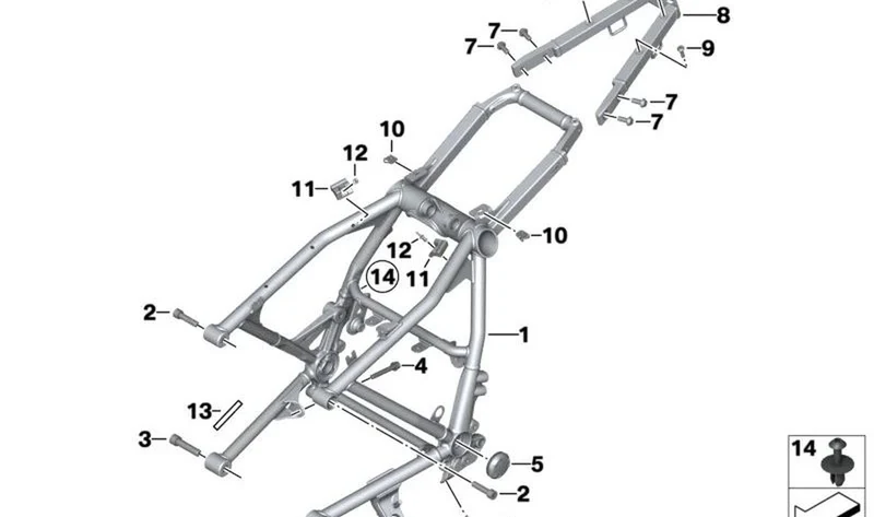 Tornillo ISA OEM 07129909519 para BMW Motorrad R nineT, R nineT Pure, R nineT Scrambler, R nineT Racer, R nineT Urban G/S. Original BMW Motorrad.