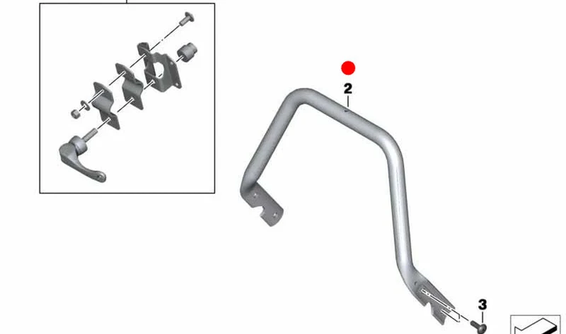 Soporte navegador OEM 71607707369 para motos BMW R 1200 GS K25 (2006-2012). Original BMW Motorrad.
