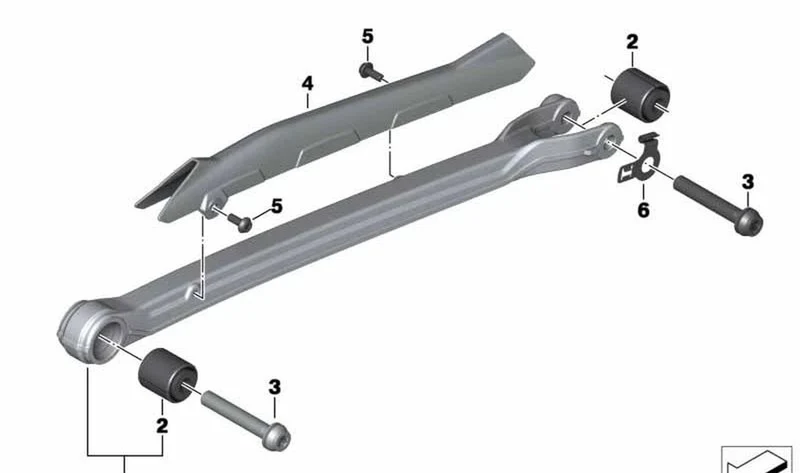 Tirante Paralever negro OEM 33357914914 para BMW R1200GS, R1250GS, R1200RT, R1250RT y más. Original BMW Motorrad.