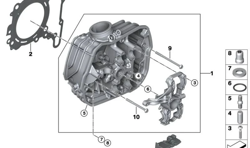 Seguro contra giro izquierdo OEM 11127105485 para motos BMW R 1300 GS, R 1300 GS Adventure, R 1300 RT. Original BMW Motorrad.