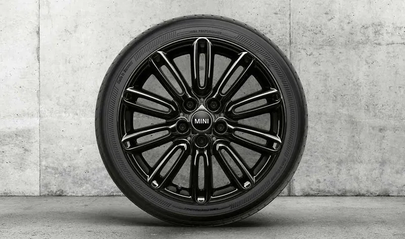 Llanta de aleación Tentacle Spoke 500 jet black uni 17" OEM 36106898290 para MINI F56, F55, Cabrio F57... y más. Original MINI.