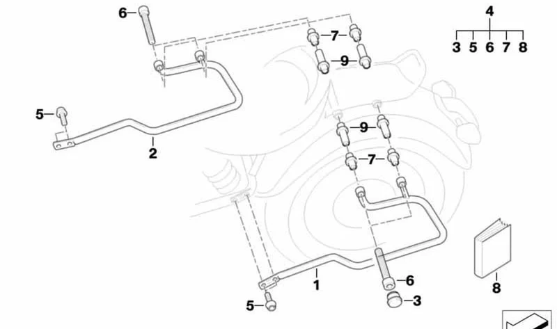 Tornillo cilíndrico OEM 07119903008 para MINI R50, R53, R56, Clubman R55, Cabrio R52, Coupé R58, Roadster R59, Countryman R60, Paceman R61 y motos BMW R 850 GS, R 1100 GS, R 1200 C... y más. Original BMW y MINI.