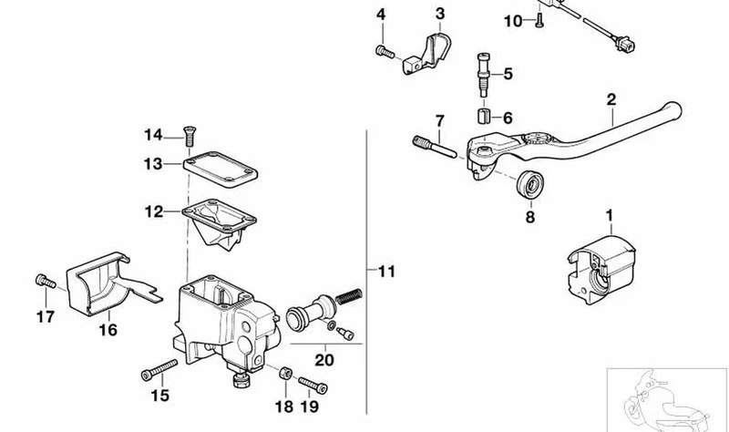 Kit de reparación con pistón anodizado OEM 32722332037 para motos BMW R850GS, R1100GS, K1100RS... y más. Original BMW Motorrad.