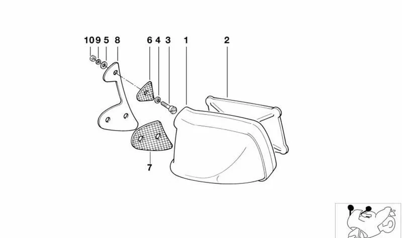 Junta derecha OEM 46631455002 para BMW Motorrad K1100RS, K1100LT, K75RT... y más. Original BMW Motorrad.