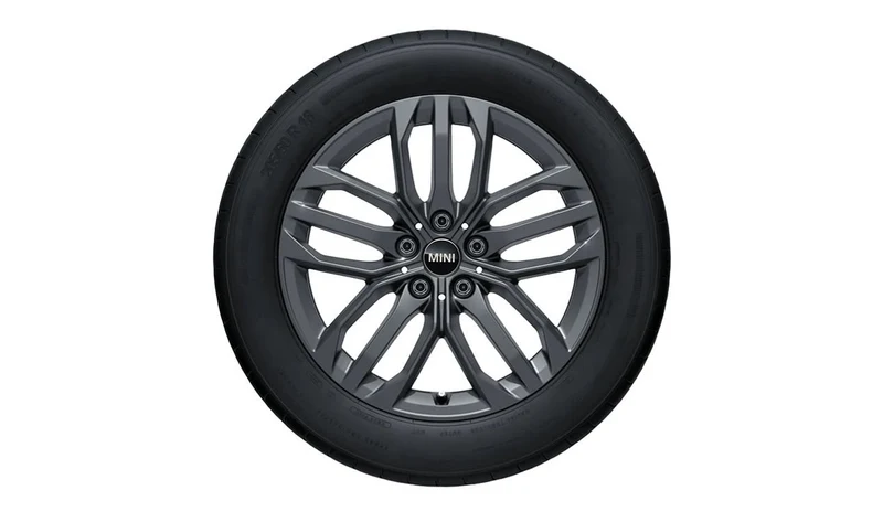 Llanta completa de invierno JCW 18" Frozen Grey OEM 36115B5D016 para MINI Countryman U25 (10/2022 - 03/2025). Original MINI.
