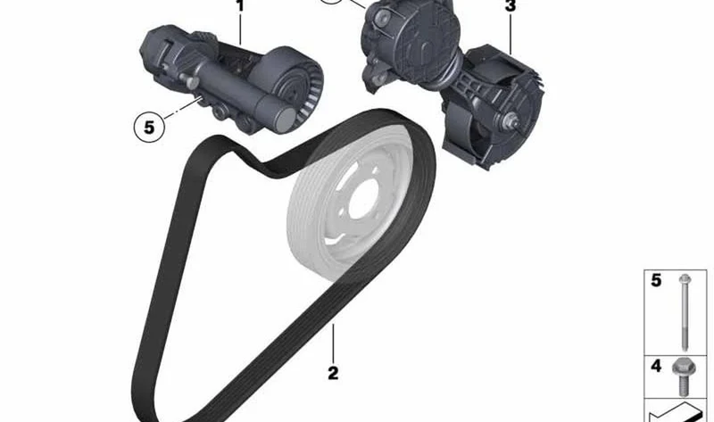 Correa poly-v OEM 11287604014 para MINI R56, Clubman R55, Cabrio R57, Coupé R58, Roadster R59, Countryman R60, Paceman R61. Original MINI.