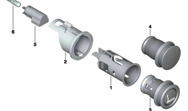 Toma de corriente encendedor OEM 61346973035 para MINI R50, R53, R56, F56, F55, Clubman R55, Cabrio R52... y más. Original MINI.