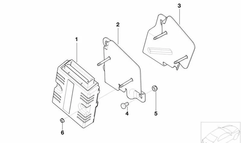 Convertidor de señales del cambio OEM 24607578242 para MINI R50, R52, R53. Original MINI.