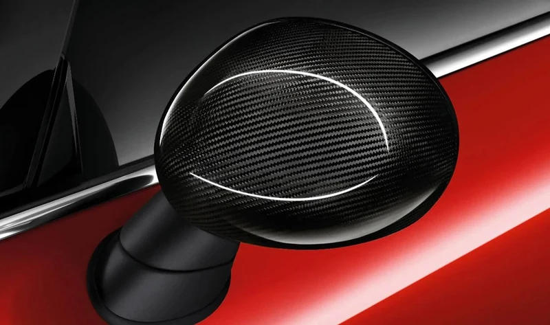 Carcasa retrovisor exterior derecha fibra de carbono OEM 51160415374 para MINI R56, R55, R57, R58, R59, R60, R61... y más. Original MINI.