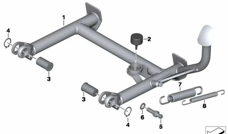 Tope limitador OEM 46718543361 para motos BMW C evolution (K17) 2014-2020. Original BMW Motorrad.