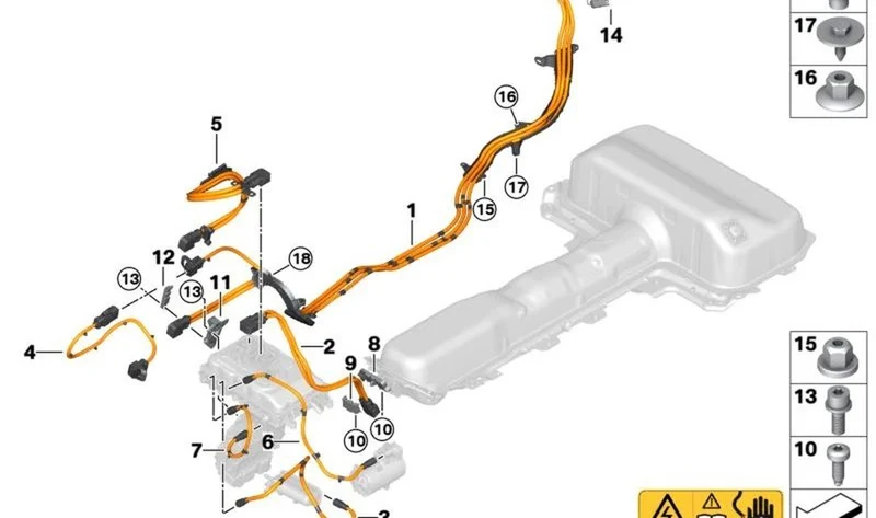 Soporte de descarga de tracción OEM 12909470181 para MINI F56 BEV, F57 BEV. Original MINI.