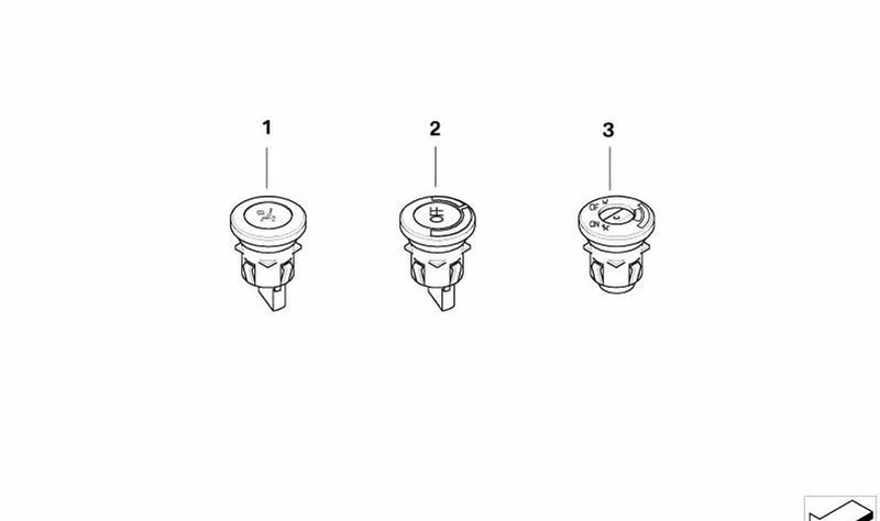 Indicador de desactivación de airbag OEM 61316961593 para MINI R50, R52, R53. Original MINI.