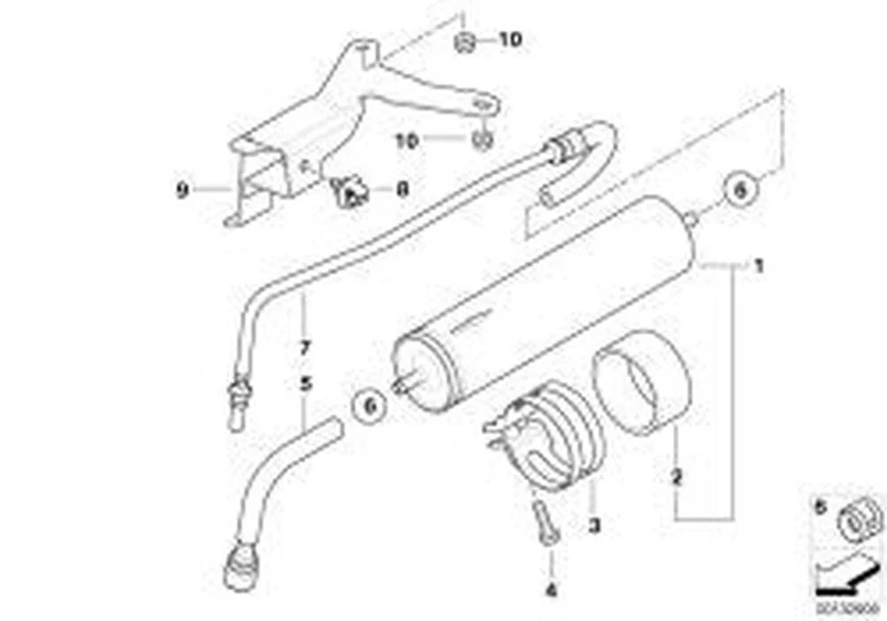 Tubería de alimentación de combustible OEM 13327796801 para MINI R50 One D (R5B1, R5B2) 2003-2006. Original MINI.