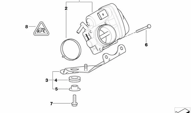 Colector de admisión OEM 13547525707 para MINI R52, R53. Original MINI.