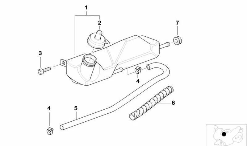 Tubo de ventilación OEM 17112343590 para motos BMW F 650 GS, F 650 CS, G 650 GS, G 650 X... y más. Original BMW Motorrad.