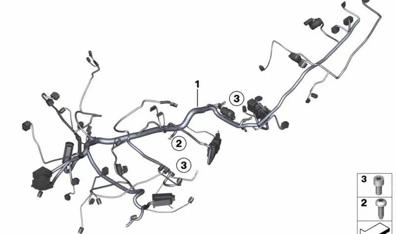 Mazo de cables principal OEM 61117107984 para BMW Motorrad K 1600 Bagger. Original BMW Motorrad.