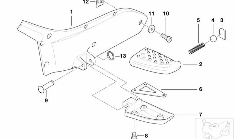 Muelle de presión OEM 46712331234 para BMW Motorrad K1200LT, K1200RS, R1100S, C1 125, C1 200... y más. Original BMW Motorrad.