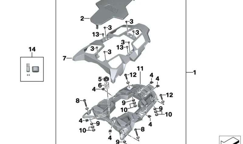 Casquillo con collar D=18MM OEM 77448525497 para motos BMW R1200GS, R1250GS, R1200GS Adventure, R1250GS Adventure. Original BMW Motorrad.