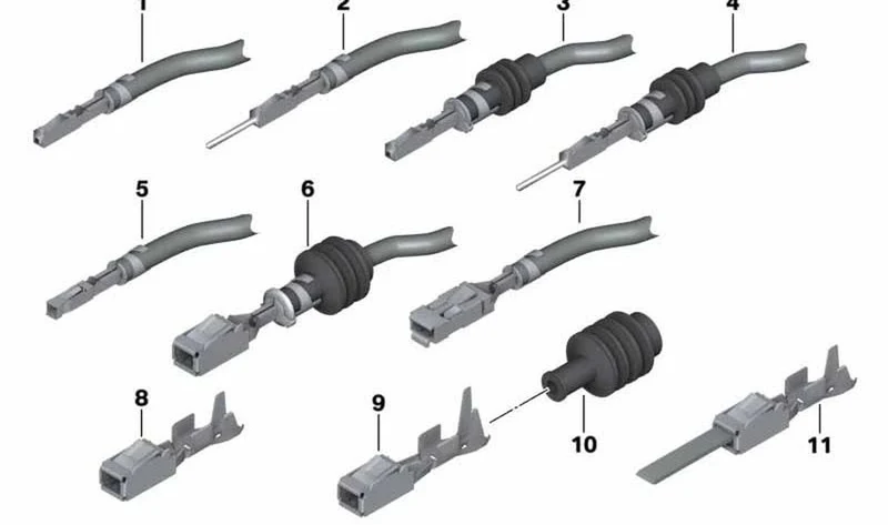 Terminal ELO-Power 2,8x0,63 OEM 61138377162 para MINI R50, R53, R56, F56... y más. Original MINI.