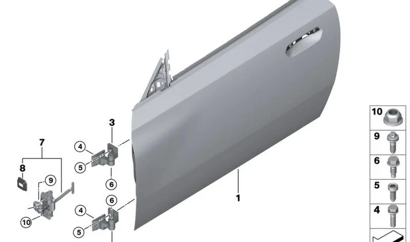 Junta retén de puerta delantera derecha OEM 51217494250 para MINI F56 LCI, F55, Cabrio F57... y más. Original MINI.