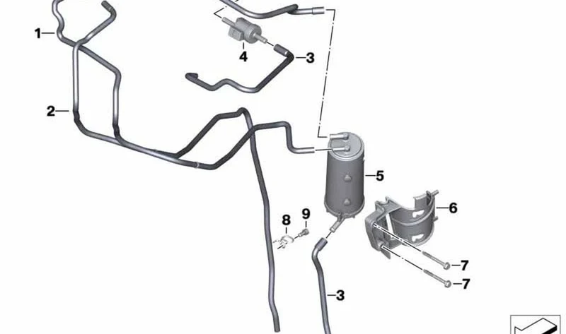 Tubo flexible de combustible OEM 16138393293 para BMW Motorrad F750GS, F850GS, F850GS Adventure. Original BMW Motorrad.