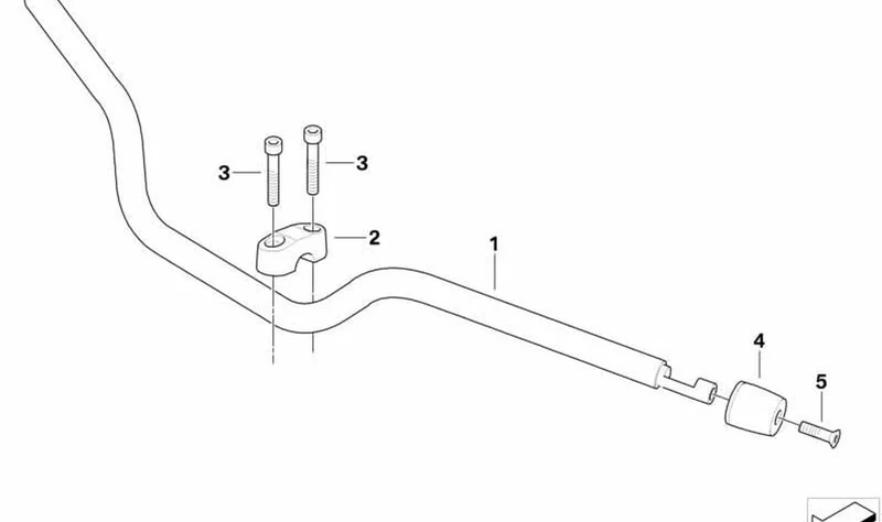 Manillar de tubo OEM 32717705575 para BMW Motorrad R1200R K27 (2005-2010). Original BMW Motorrad.