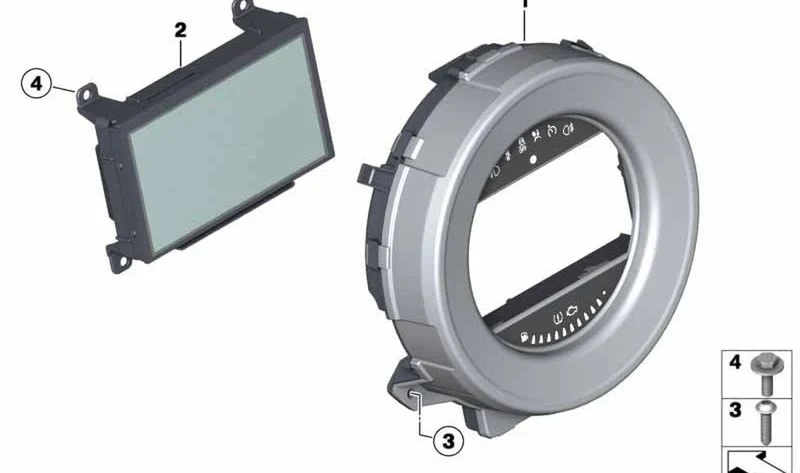 Cuadro de instrumentos con navegación OEM 62109306252 para MINI R56, R56 LCI, Clubman R55, Cabrio R57, Coupé R58... y más. Original MINI.