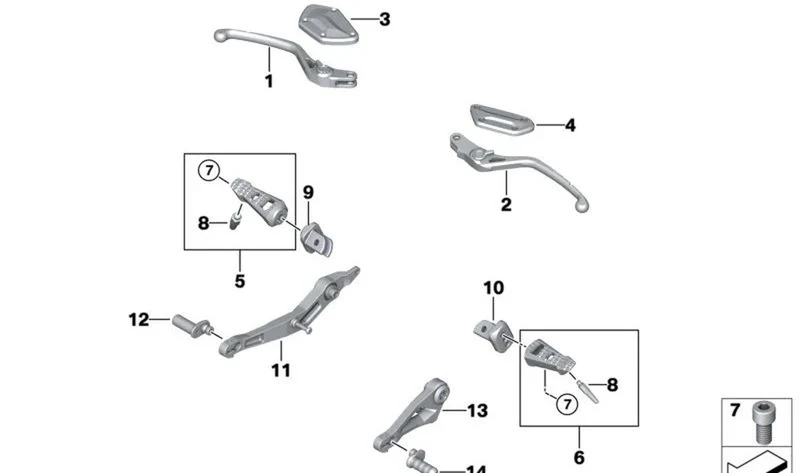 Tope OEM 46719457895 para motos BMW R 1200 R, R 1250 R, R 1200 RS, R 1250 RS. Original BMW Motorrad.