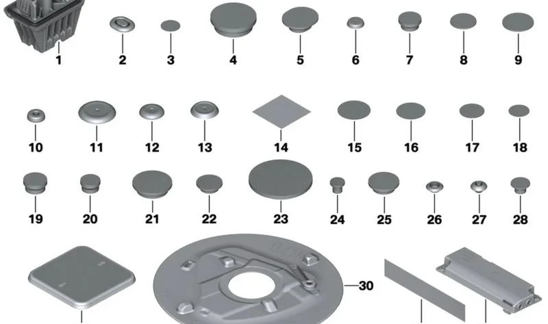 Tapón de cierre OEM 07147133560 para MINI F56, F55, F56 BEV, F56 LCI... y más. Original MINI.