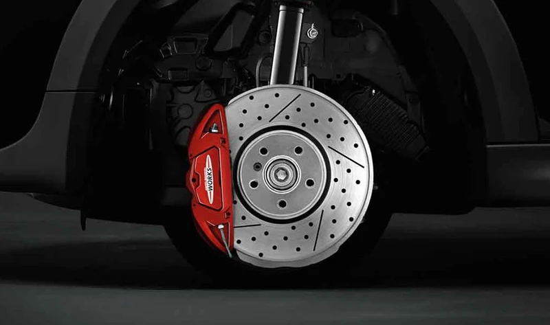 Kit de freno deportivo delantero JCW 17" OEM 34112352872 para MINI F56, F55, F57, F56 LCI, F55 LCI... y más. Original MINI.