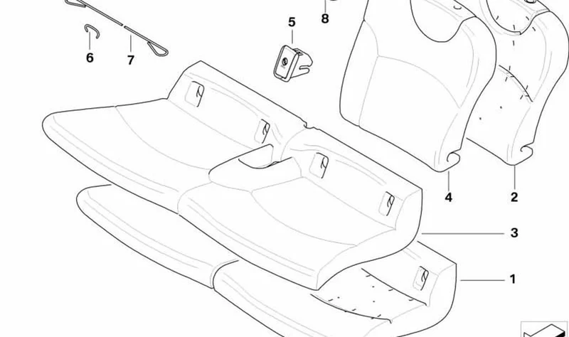 Funda asiento tela/cuero Pacific Blue OEM 52207233775 para MINI R56, R56 LCI, Clubman R55, R55 LCI. Original MINI.