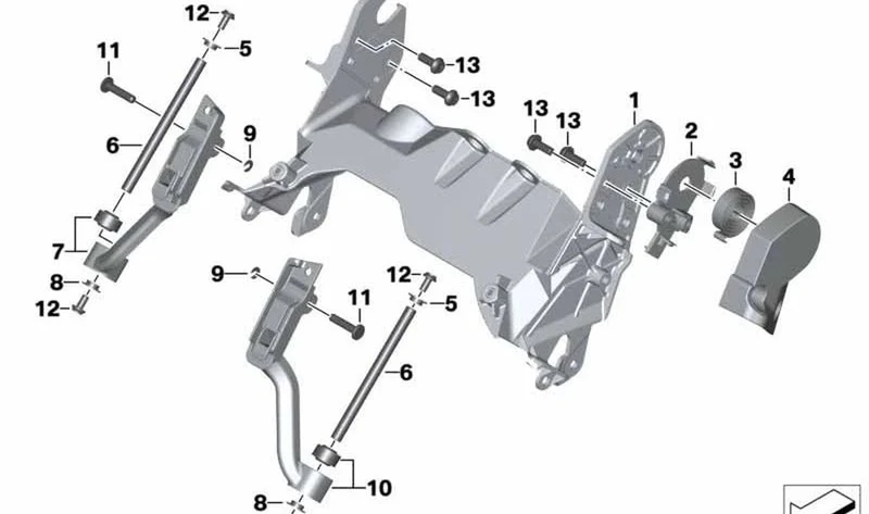 Cojinete guía lineal OEM 46638524971 para motos BMW R 1200 GS, R 1250 GS, R 1200 GS Adventure, R 1250 GS Adventure. Original BMW Motorrad.