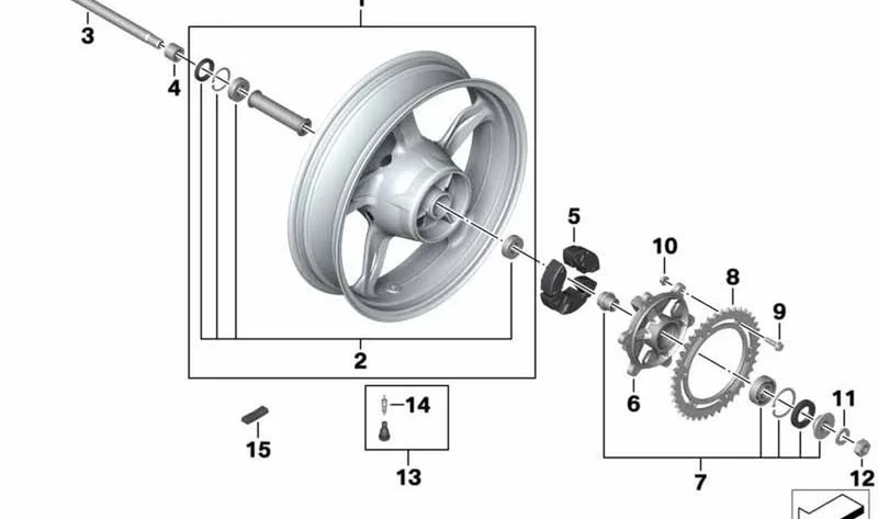Tuerca hexagonal M18x1,5 OEM 36318560141 para BMW Motorrad C K06 CE 02, G 310 GS, G 310 R, G 310 RR... y más. Original BMW Motorrad.