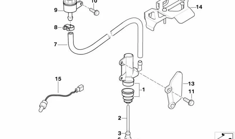 Abrazadera tubo flexible OEM 11437697050 para BMW Motorrad G 650 X (K15) 2007-2009. Original BMW Motorrad.