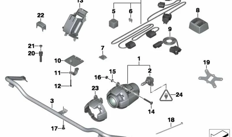 Tuerca hexagonal OEM 07119904523 para motos BMW R1200 GS, K1200 GT... y más. Original BMW Motorrad.