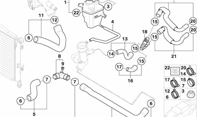 Cierre de tapa OEM 17107515485 para MINI R50 Cooper, R50 One, R52 Cooper, R53 Cooper... y más. Original MINI.