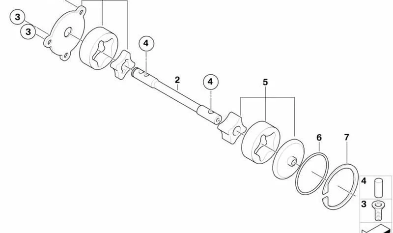 Árbol de transmisión OEM 11417707085 para motos BMW G 450X (K16) 2008-2011. Original BMW Motorrad.