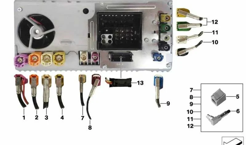 Cable HSD HU - USB/AUX OEM 61126835853 para MINI F56, F55, Clubman F54, Cabrio F57, Countryman F60... y más. Original MINI.