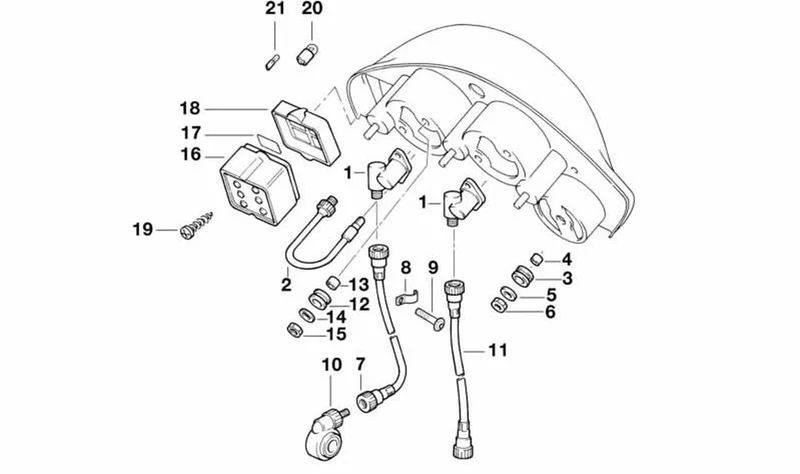 Arandela de goma OEM 62112346121 para BMW F650, F650ST. Original BMW Motorrad.