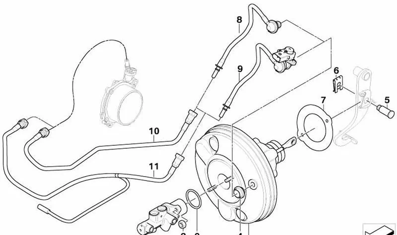 Amplificador de la fuerza de frenado OEM 34336863545 para MINI R56, Cooper N12/N14, Cooper D W16. Original MINI.