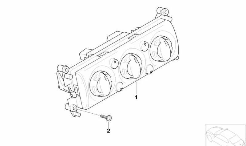 Mando de climatizador OEM 64111502215 para MINI R50, R52, R53. Original MINI.